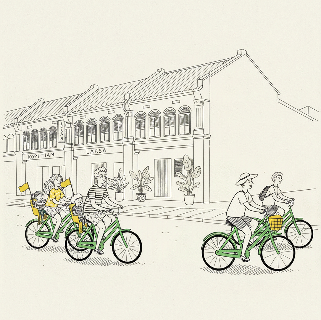 Cycling through Katong–Joo Chiat